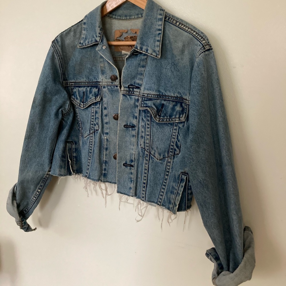 Vintage Denim Crop Jacket